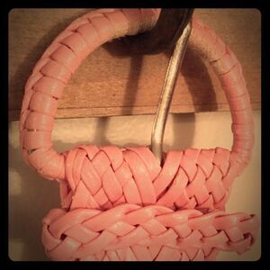 Pink Pleather Belt   